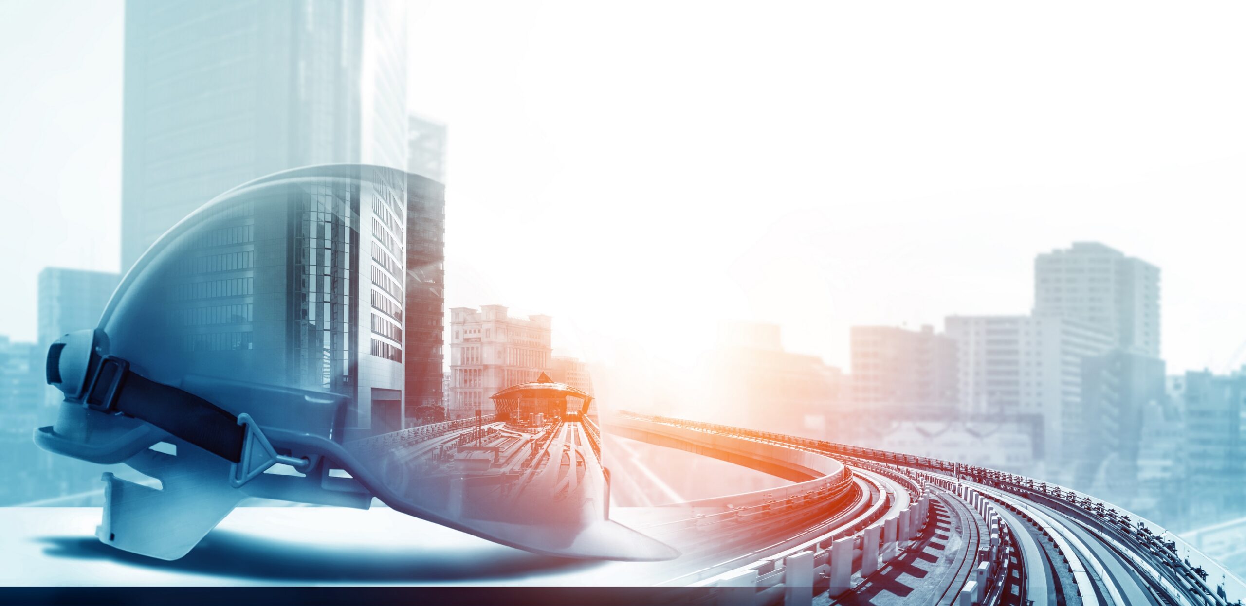 Future building construction engineering project. futuristic