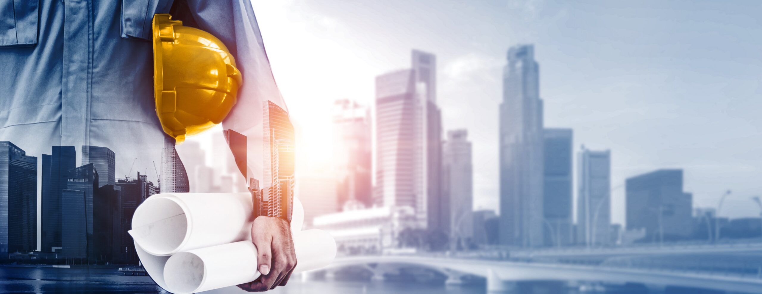 Future building construction engineering project. Future building construction