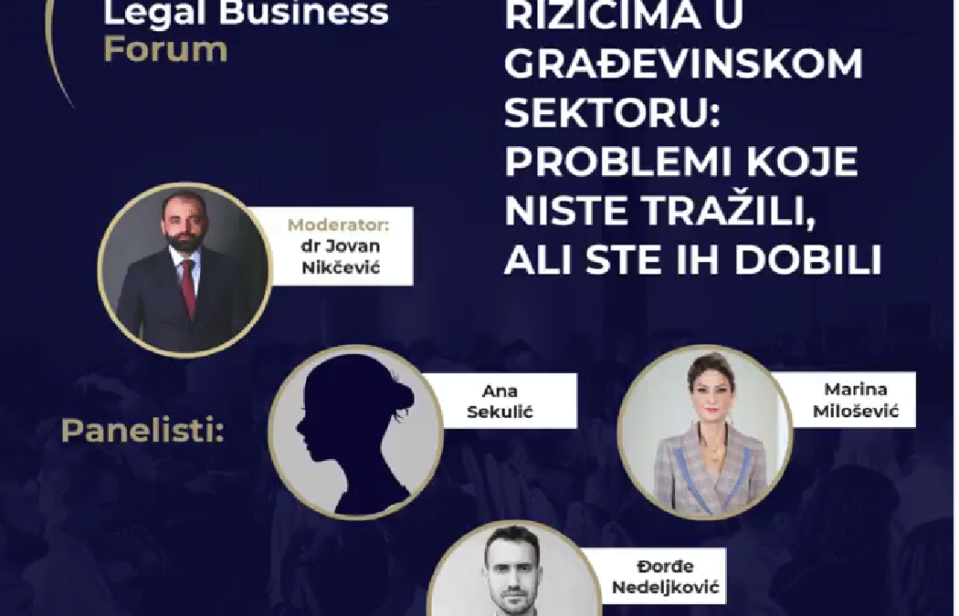 Jovan Nikčević Moderated Panel on Risk Management in the Construction Sector at RLBF 2024