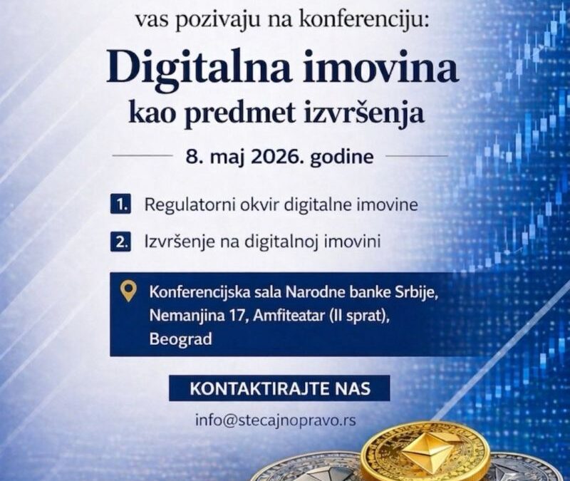 “Digital Assets as a Subject of Enforcement” – Nikcevic Kapor and Udruženje sa stečajno pravo